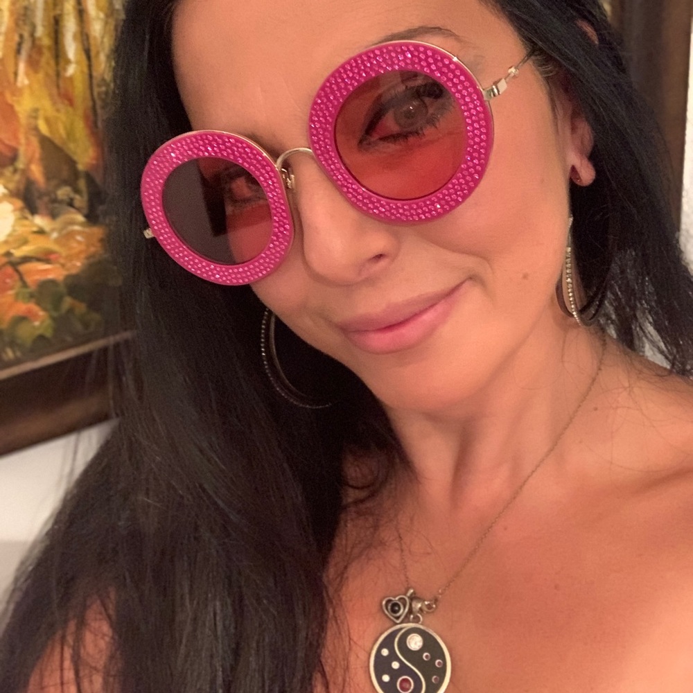 SOLD⛔️Authentic GUCCI 44 Round Crystals acetate/metal sunglasses - Picture 6 of 16